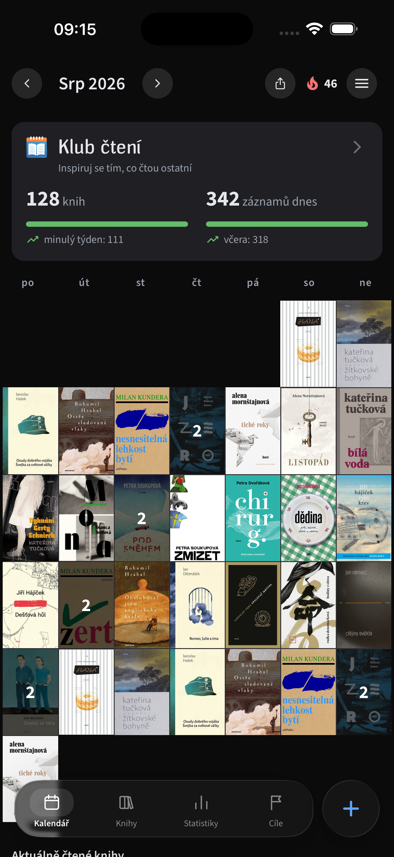 Calendar screen